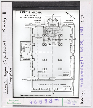 Vorschaubild Leptis Magna: Kirche II, Lageplan 